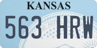 KS license plate 563HRW