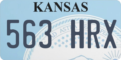 KS license plate 563HRX