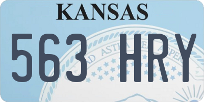 KS license plate 563HRY