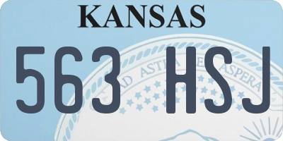 KS license plate 563HSJ