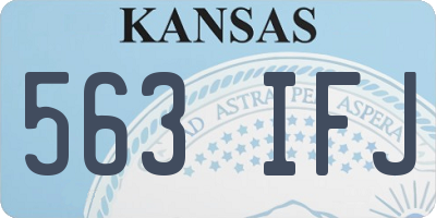 KS license plate 563IFJ