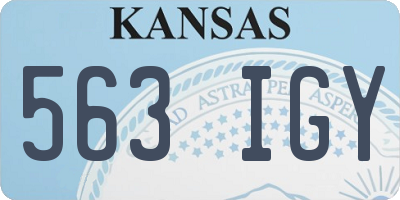 KS license plate 563IGY
