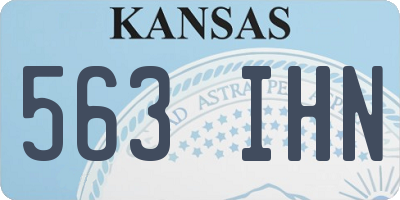 KS license plate 563IHN