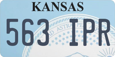 KS license plate 563IPR