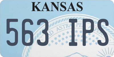 KS license plate 563IPS