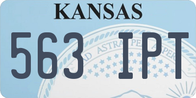 KS license plate 563IPT