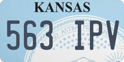 KS license plate 563IPV