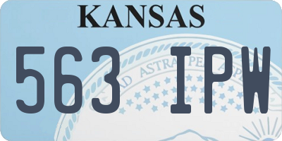 KS license plate 563IPW