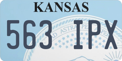 KS license plate 563IPX