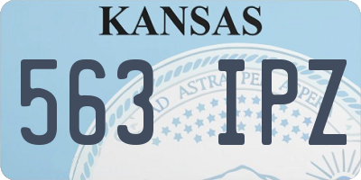 KS license plate 563IPZ