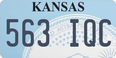 KS license plate 563IQC