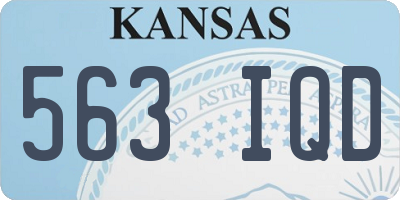 KS license plate 563IQD