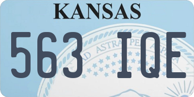 KS license plate 563IQE