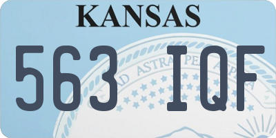 KS license plate 563IQF