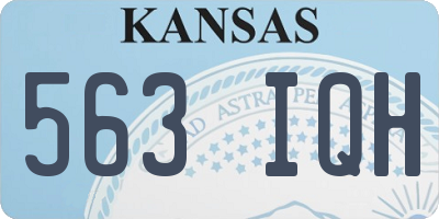 KS license plate 563IQH