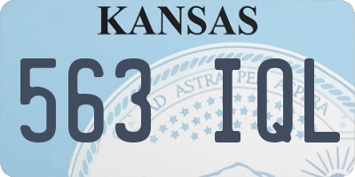 KS license plate 563IQL