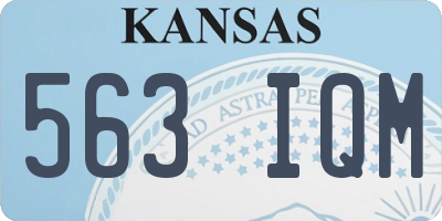 KS license plate 563IQM