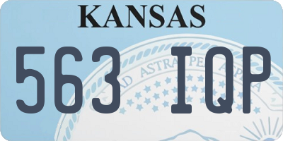 KS license plate 563IQP