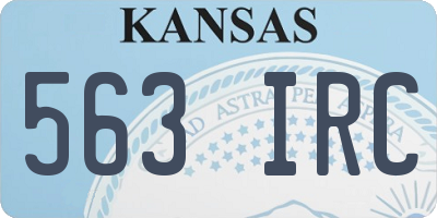 KS license plate 563IRC