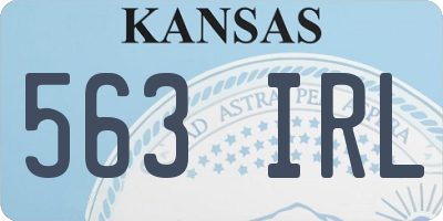 KS license plate 563IRL
