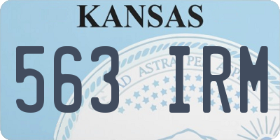 KS license plate 563IRM