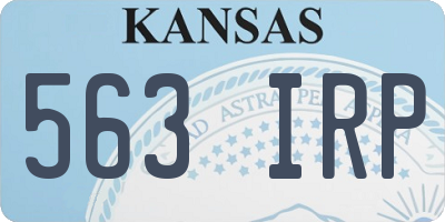 KS license plate 563IRP
