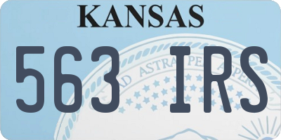 KS license plate 563IRS