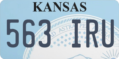KS license plate 563IRU