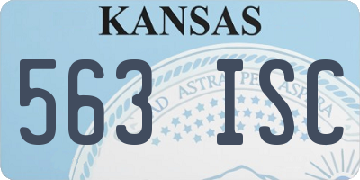KS license plate 563ISC