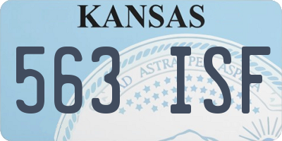 KS license plate 563ISF