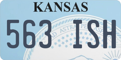 KS license plate 563ISH