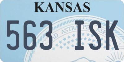 KS license plate 563ISK