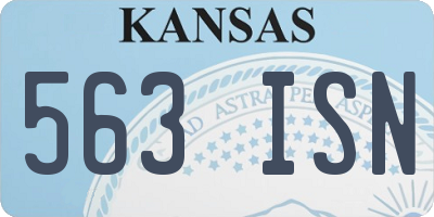 KS license plate 563ISN