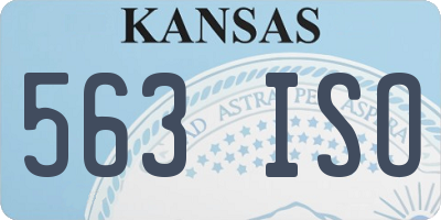 KS license plate 563ISO