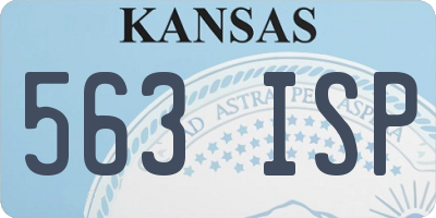 KS license plate 563ISP