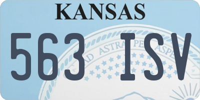 KS license plate 563ISV