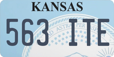 KS license plate 563ITE