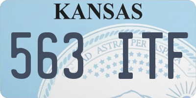 KS license plate 563ITF