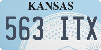 KS license plate 563ITX
