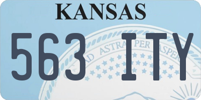 KS license plate 563ITY