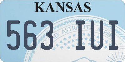KS license plate 563IUI