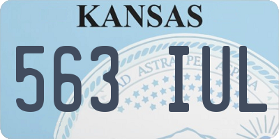 KS license plate 563IUL