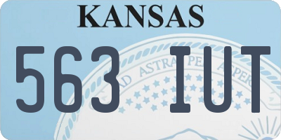 KS license plate 563IUT