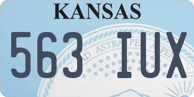 KS license plate 563IUX