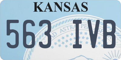 KS license plate 563IVB