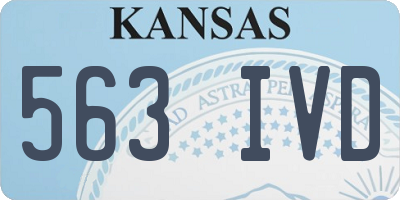 KS license plate 563IVD