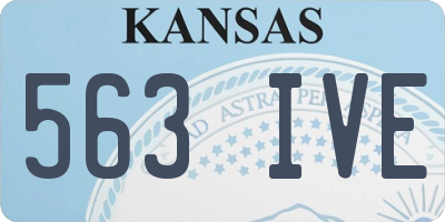 KS license plate 563IVE