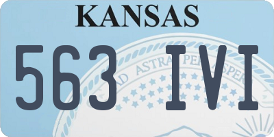 KS license plate 563IVI