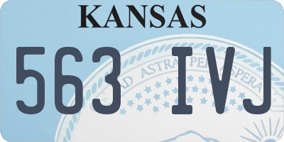 KS license plate 563IVJ