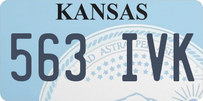 KS license plate 563IVK